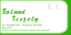 roland kiszely business card